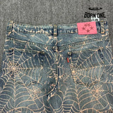 Sp5der worldwide Track Jacket pants Calça Jeans