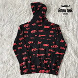 Spider Sp5der Worldwide Hoodie Black Red Moletom