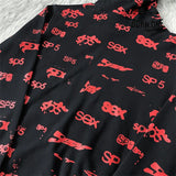 Spider Sp5der Worldwide Hoodie Black Red Moletom