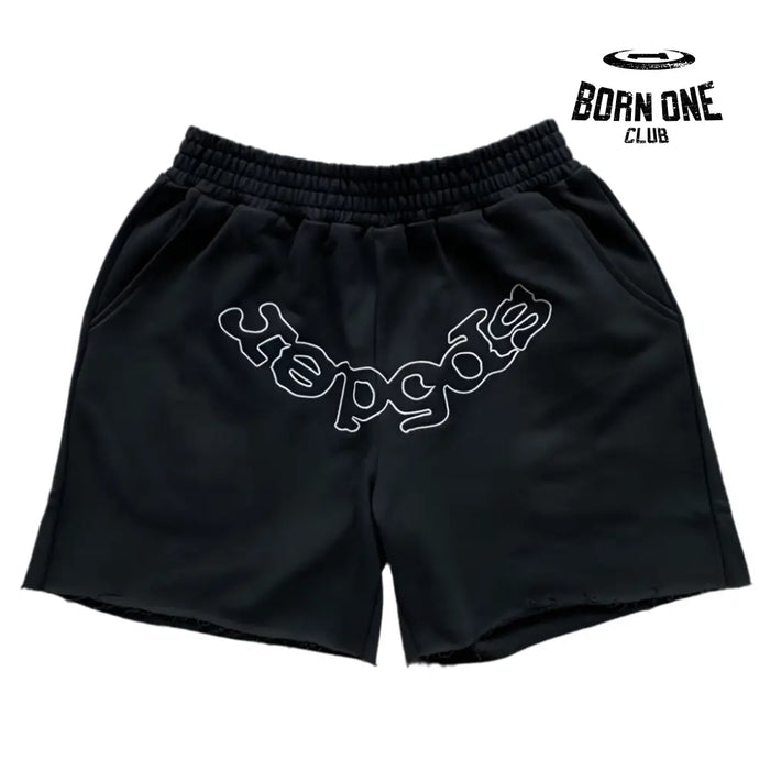 Sp5der Worldwide Classic Fonts Shorts Black