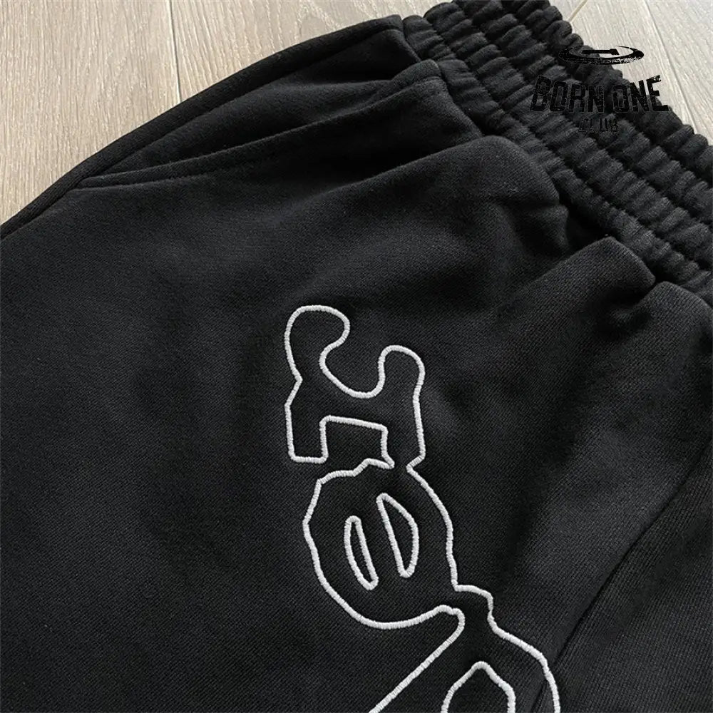 Spider Worldwide Classic Fonts Shorts Bermuda Black