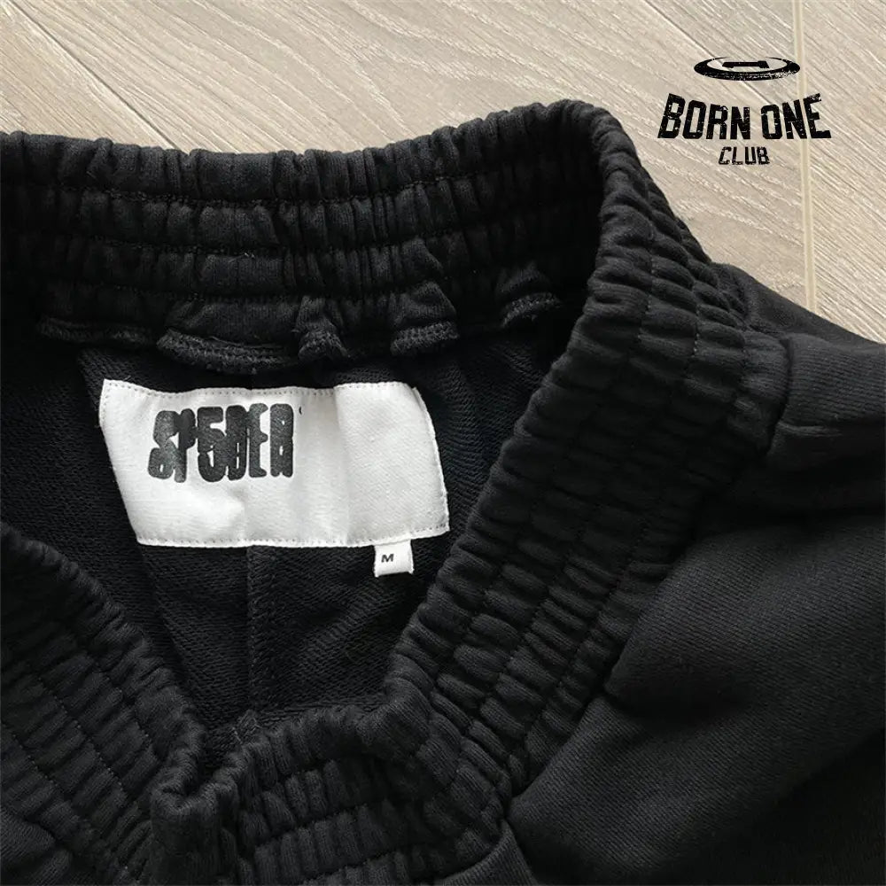 Spider Worldwide Classic Fonts Shorts Bermuda Black