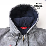Supreme x HJR Trompe L’oeil Hooded Work Jacket in Blue Jaqueta