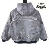 Supreme x HJR Trompe L’oeil Hooded Work Jacket in Blue Jaqueta