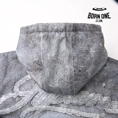 Supreme x HJR Trompe L’oeil Hooded Work Jacket in Blue Jaqueta