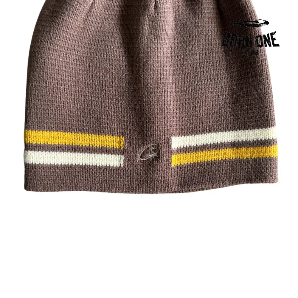 Touca Corteiz Knit Beanie Brown