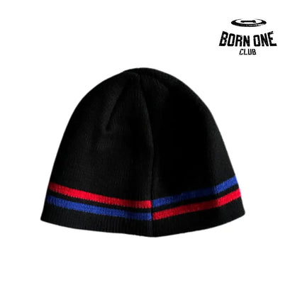 Touca Corteiz Knit Stripe Black Red Blue