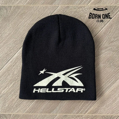 Touca Hellstar Branco preto / Tamanho Único