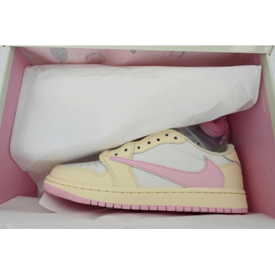 Travis Scott x Air Jordan 1 Low Soft Powder Pouring IQ7604-100