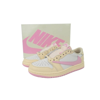 Travis Scott x Air Jordan 1 Low Soft Powder Pouring IQ7604-100