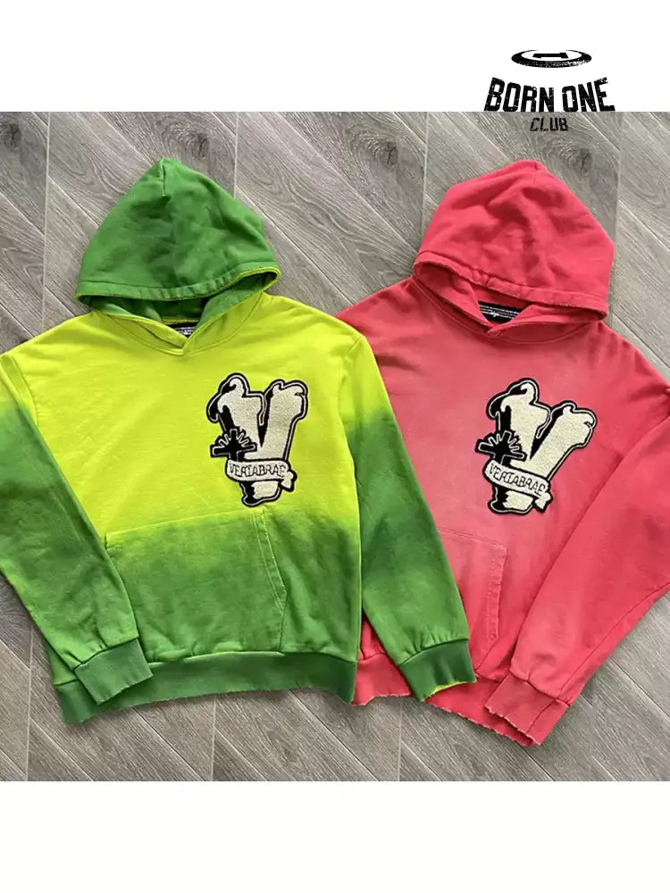 Vertabrae Embroidered Patch Logo Hoodie Moletom