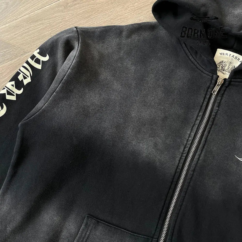 Vertabrae Jacket Zip Up Hoodie Tattoo Jaqueta Moletom