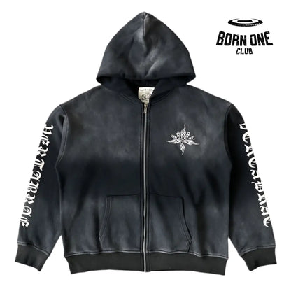 Vertabrae Jacket Zip Up Hoodie Tattoo Jaqueta Moletom