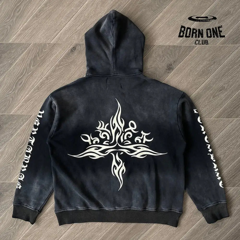 Vertabrae Jacket Zip Up Hoodie Tattoo Jaqueta Moletom
