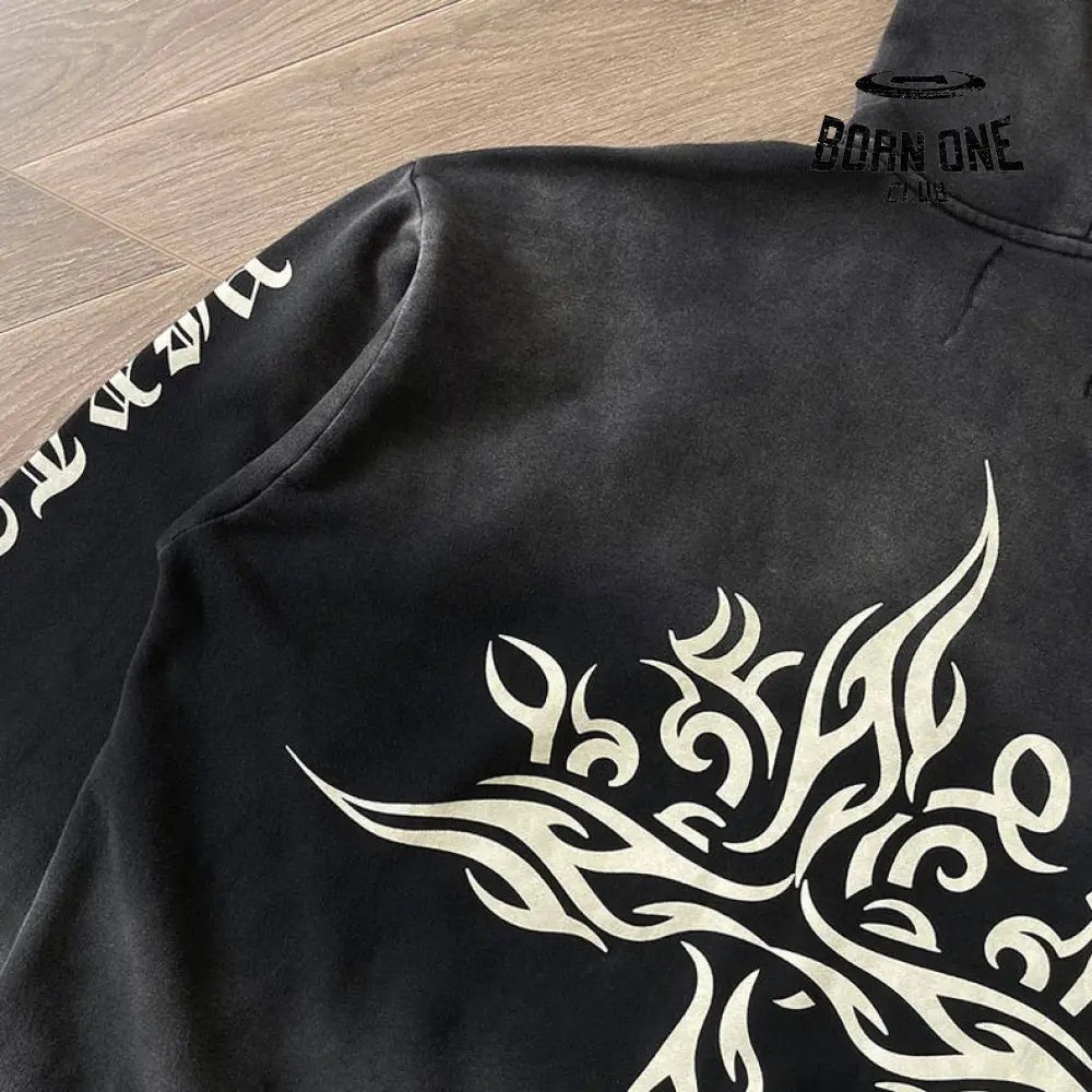 Vertabrae Jacket Zip Up Hoodie Tattoo Jaqueta Moletom
