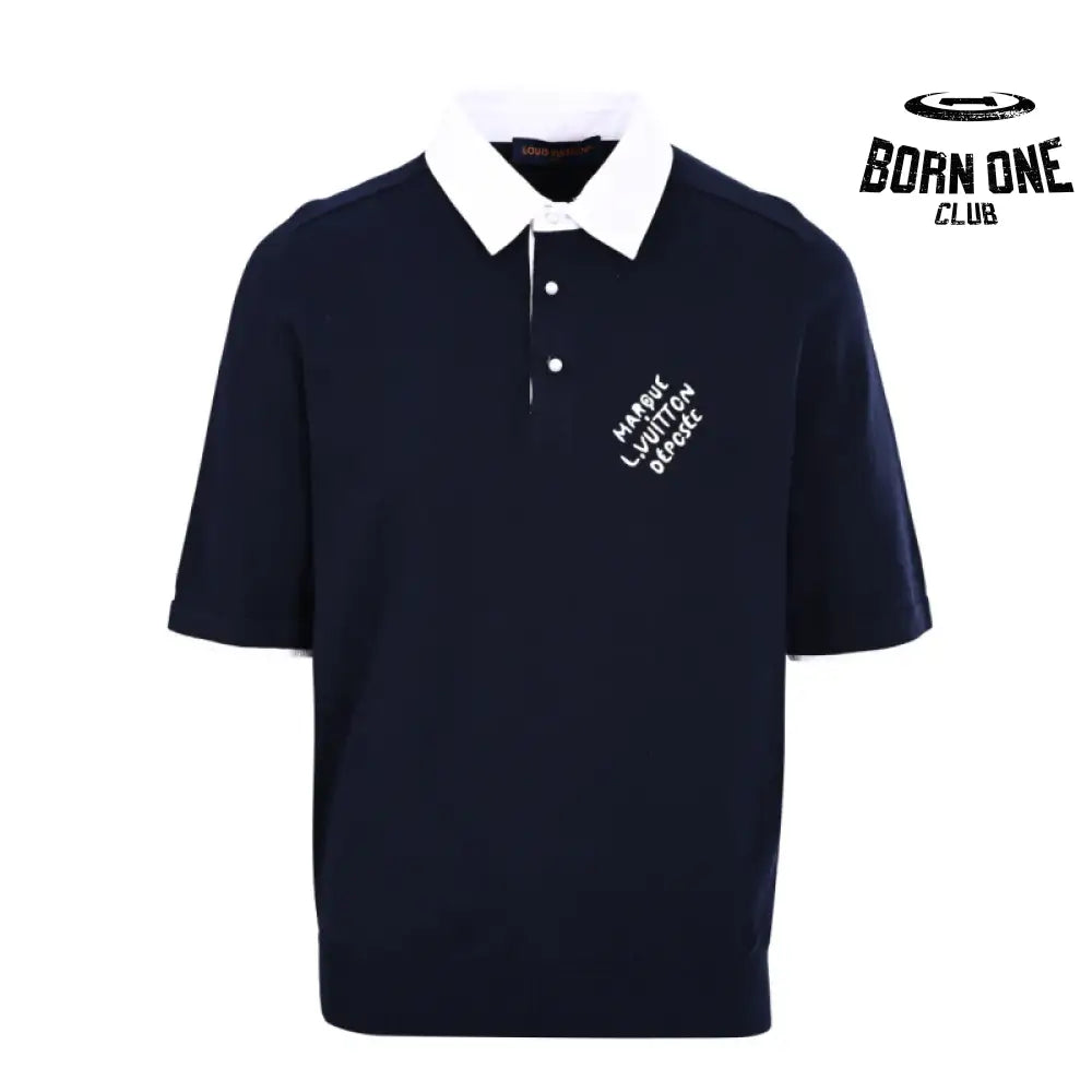 Louis Vuitton Embroidered Cotton Blend Camiseta Polo