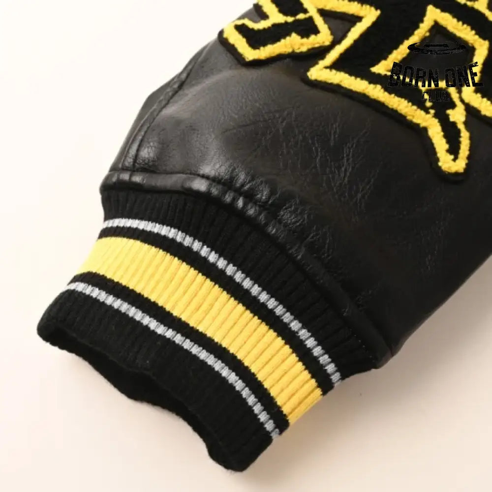 Louis Vuitton Leather Embroidered Varsity Jaqueta
