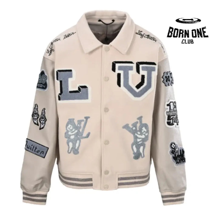 Louis Vuitton Multi-Patches Mixed Leather Varsity Jaqueta