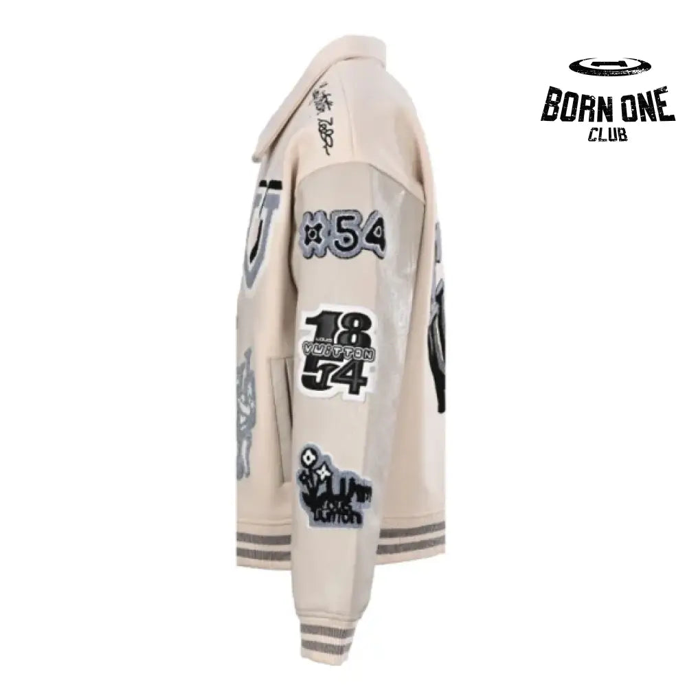 Louis Vuitton Multi-Patches Mixed Leather Varsity Jaqueta