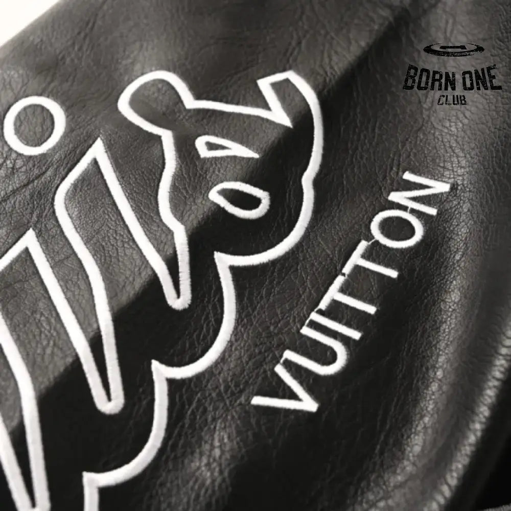 Louis Vuitton Leather Basketball Jaqueta x NBA in Black