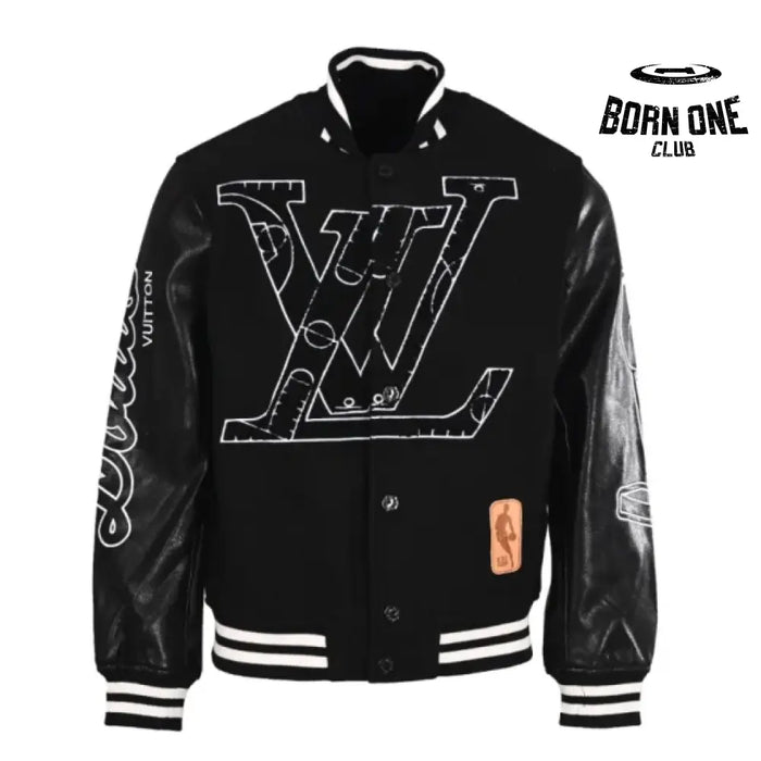Louis Vuitton Leather Basketball Jaqueta x NBA in Black