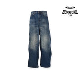 Louis Vuitton Washed Wavy Calça Jeans