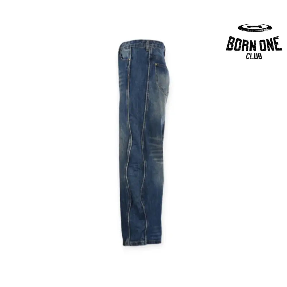 Louis Vuitton Washed Wavy Calça Jeans
