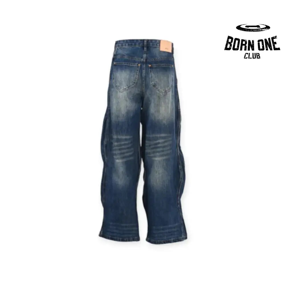 Louis Vuitton Washed Wavy Calça Jeans