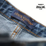 Louis Vuitton Washed Wavy Calça Jeans