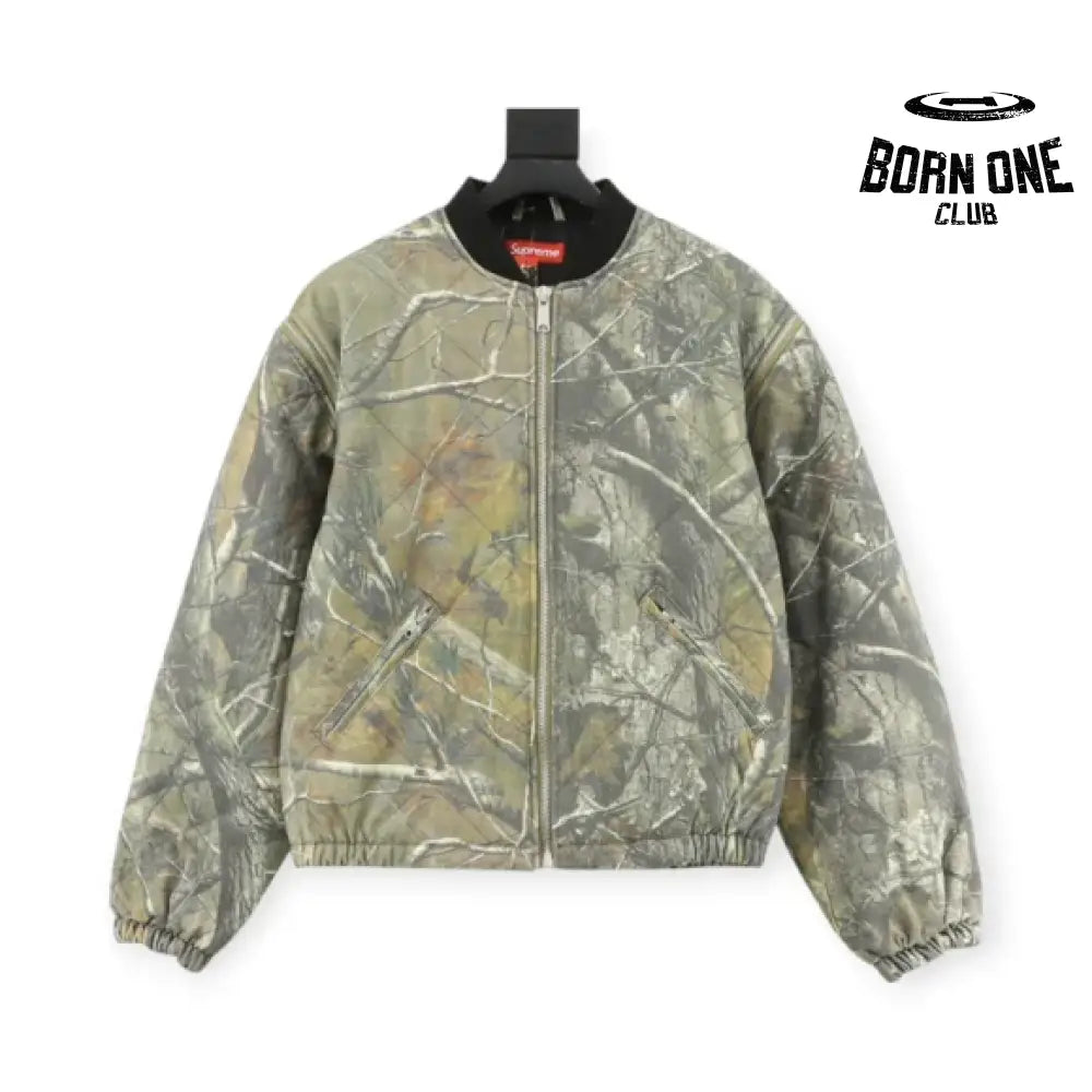 Supreme Zip-Off Sleeve Quilted Bomber Jaqueta Realtree AP Camo