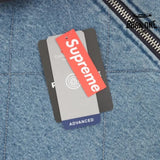Supreme Zip-Off Sleeve Quilted Bomber Jaqueta Denim