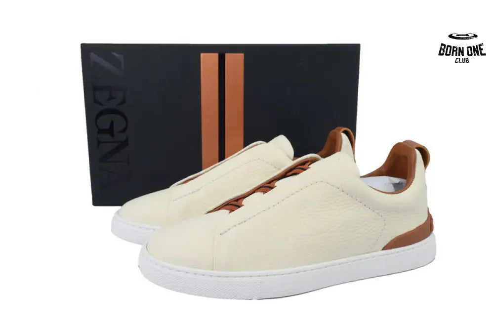 Zegna Brown White